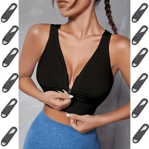 Black Metal Universal Zipper Pull Replacements Repair - 5 Pieces - Picture 6 of 8